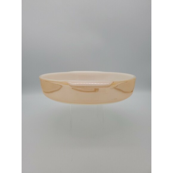 Vintage Anchor Hocking Fire King Peach Luster 9 Inch Round Baking Dish - Picture 4 of 12